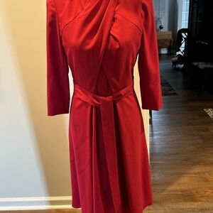 Chic Long Sleeve Red Dress